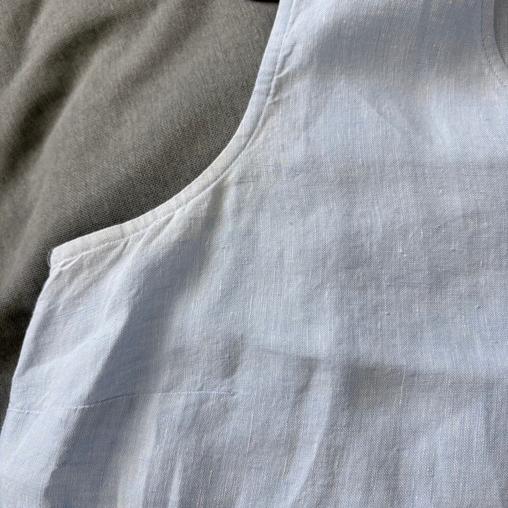 J.Jill Linen smock dress with pockets, see photos slight fading at armpits Large - Picture 11 of 12